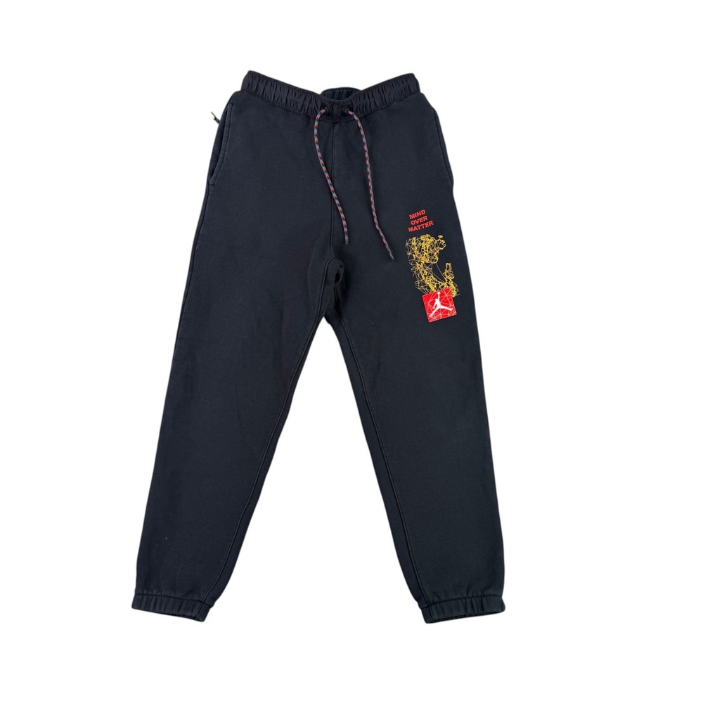 Jordan Sweatpants Men Small Black Mind Over Matter Graphic Joggers DC9720-010